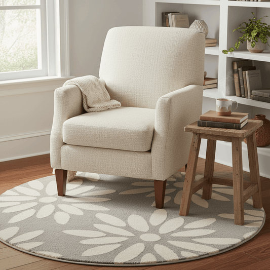 Furryza Round Hand Tufted Carpet & Rug