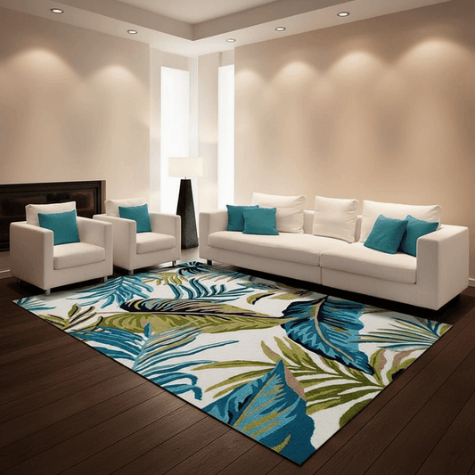 Green Leaf Hand Tufted Carpet
