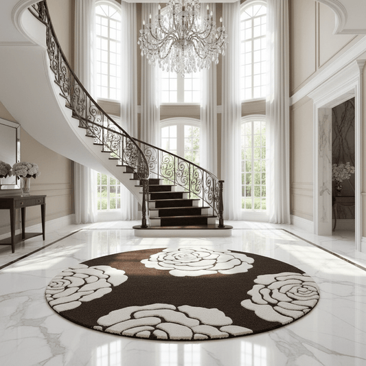 Orbexis Round Hand Tufted Carpet & Rug