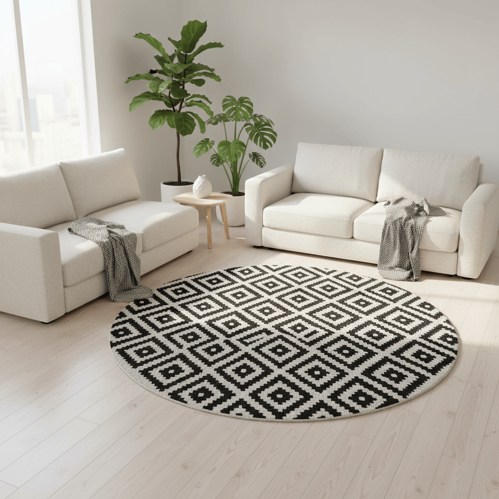 Halozeno Round Hand Tufted Carpet & Rug