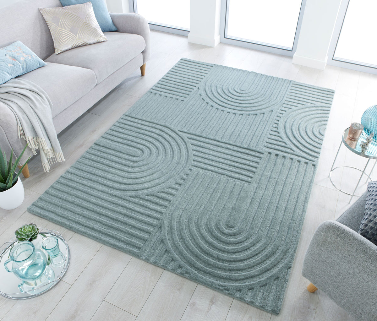 Curves Hand Tufted Carpet & Rug