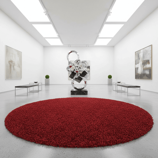 Elysian Round Shaggy Carpet & Rug
