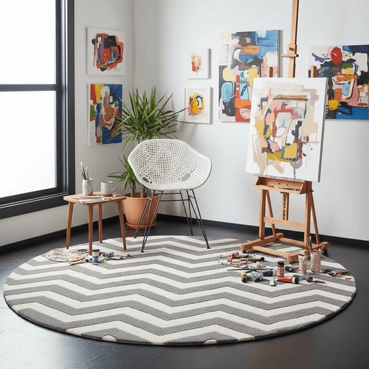 Snugive Round Hand Tufted Carpet & Rug