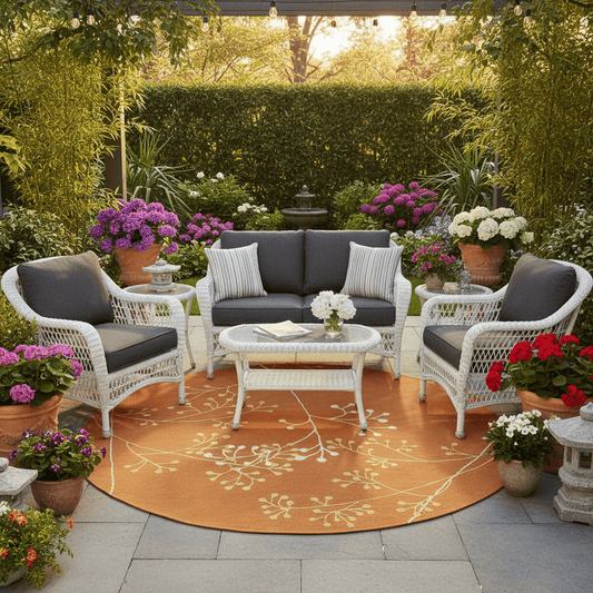 Orbitron Round Hand Tufted Carpet & Rug