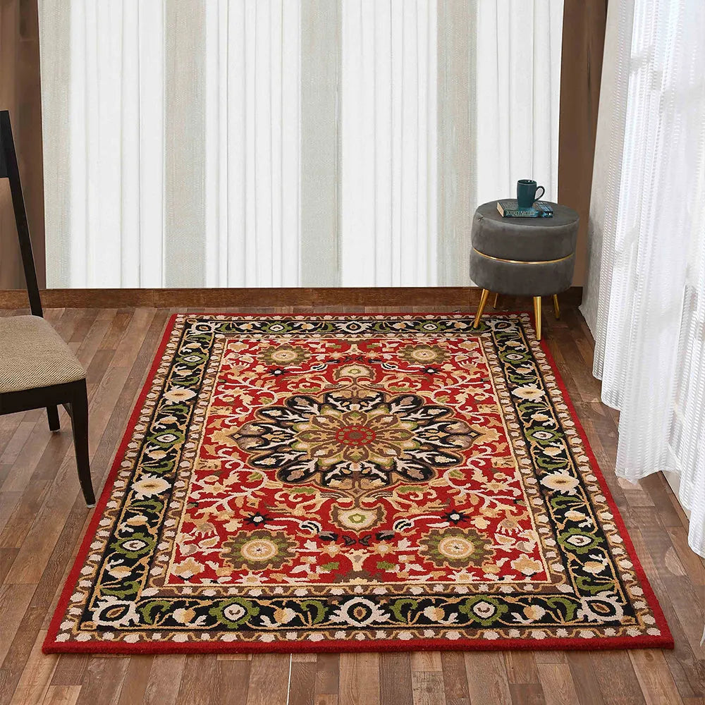 Reddish Hand Tufted Carpet & Rug
