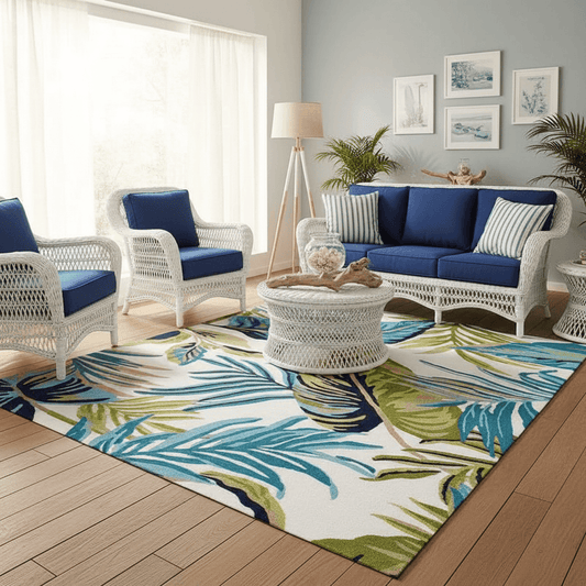 Green Leaf Hand Tufted Carpet