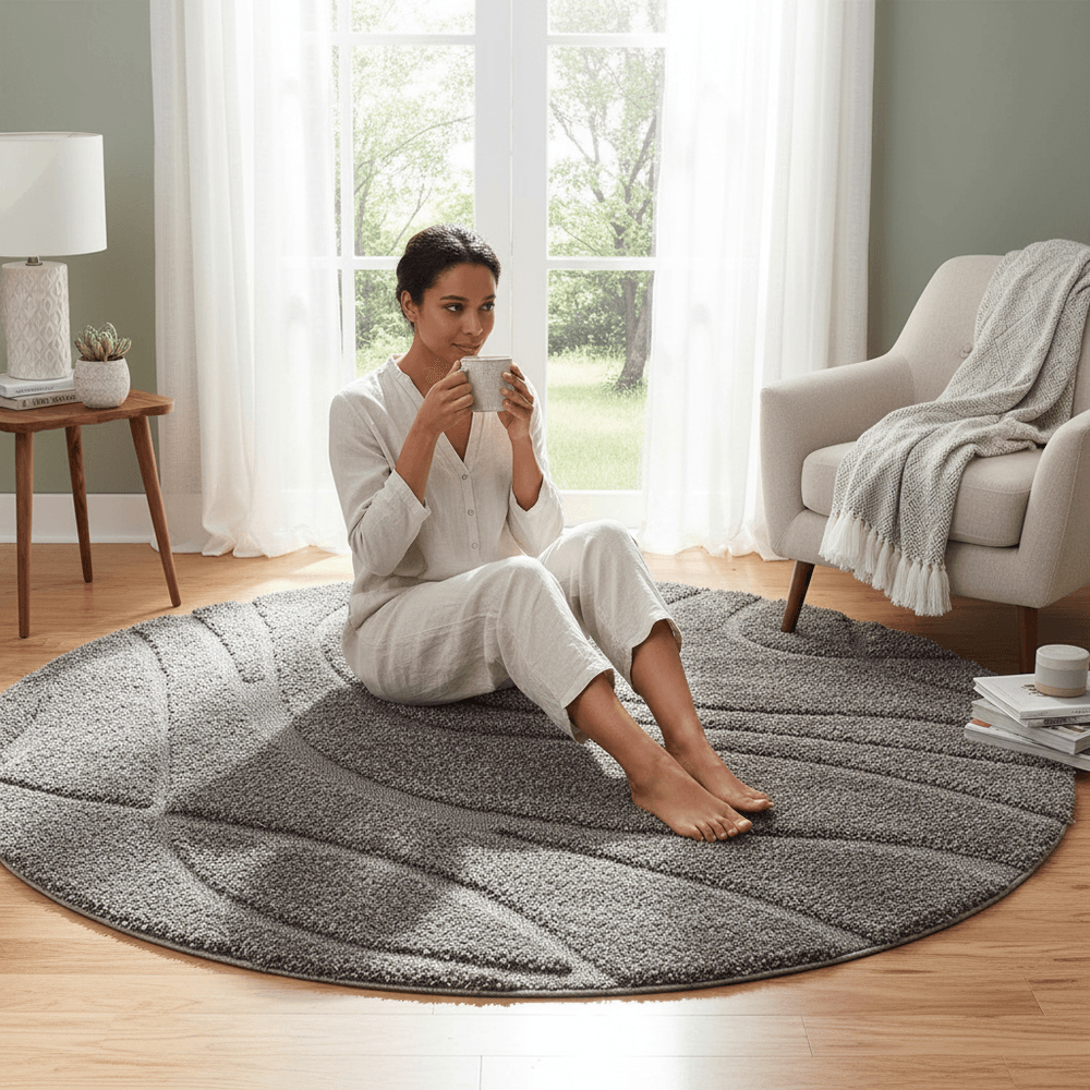 Hearth Round Shaggy Carpet & Rug