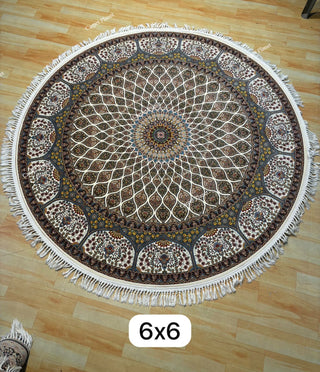 Farvahar Irani Round Carpet & Rug
