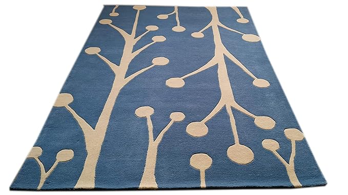 Blue Premium Hand Tufted Carpet