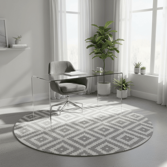 Luxofur Round Hand Tufted Carpet & Rug