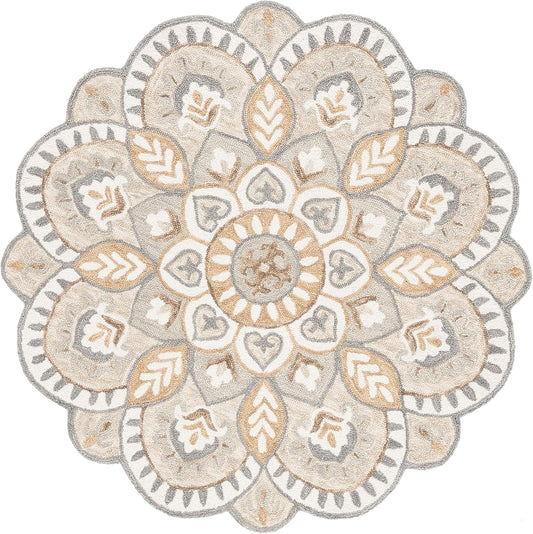 Alliet Round Hand Tufted Carpet & Rug