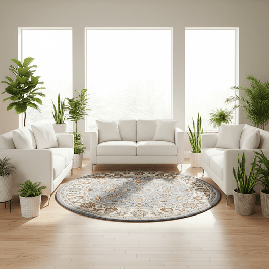 Lushory Round Hand Tufted Carpet & Rug