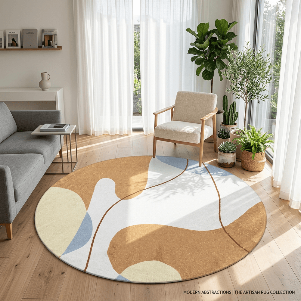 Velvet Round Hand Tufted Carpet