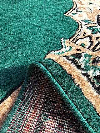 Noor Green Janamaz Carpet for Masjid and Mosque Prayer Mat– Soft and Comfortable