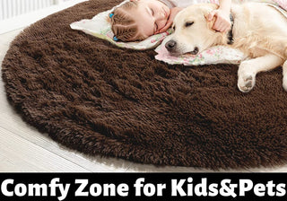 Haram Round Shaggy Carpet & Rug