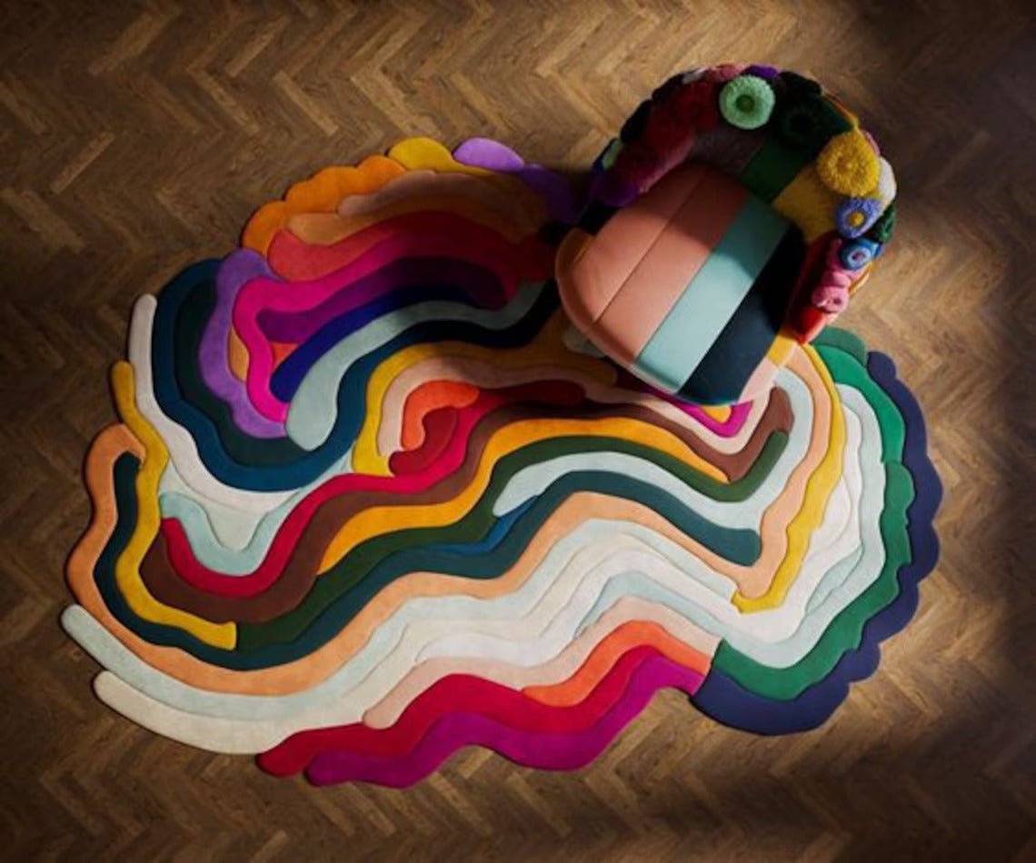 Multicolour Irregular Rug High Quality Premium Carpet