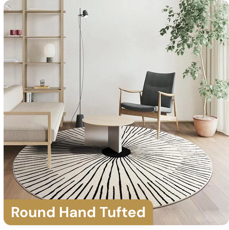 Round Hand Tufted Carpets & Rugs