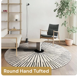Round Hand Tufted Carpets & Rugs