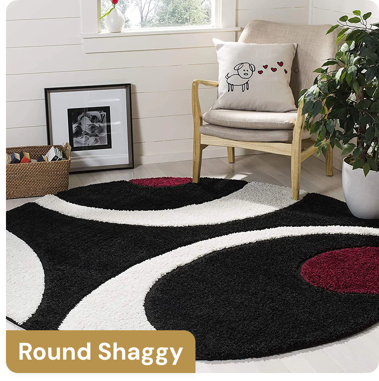 Round Shaggy Carpet
