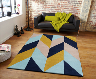 Carpet Planet Geometric Pattern Hand Tufted Wool Carpet