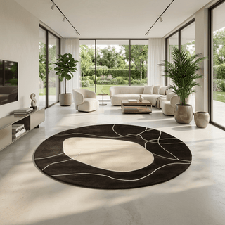 Quilted Round Hand Tufted Carpet