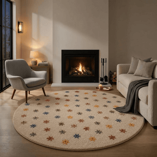 Crystavora Round Hand Tufted Carpet