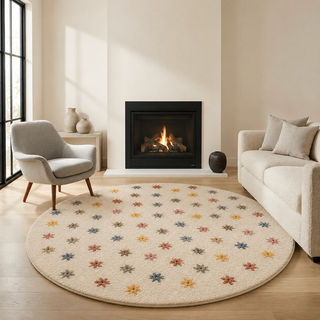 Crystavora Round Hand Tufted Carpet