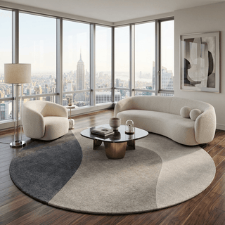 Loom Round Hand Tufted Carpet