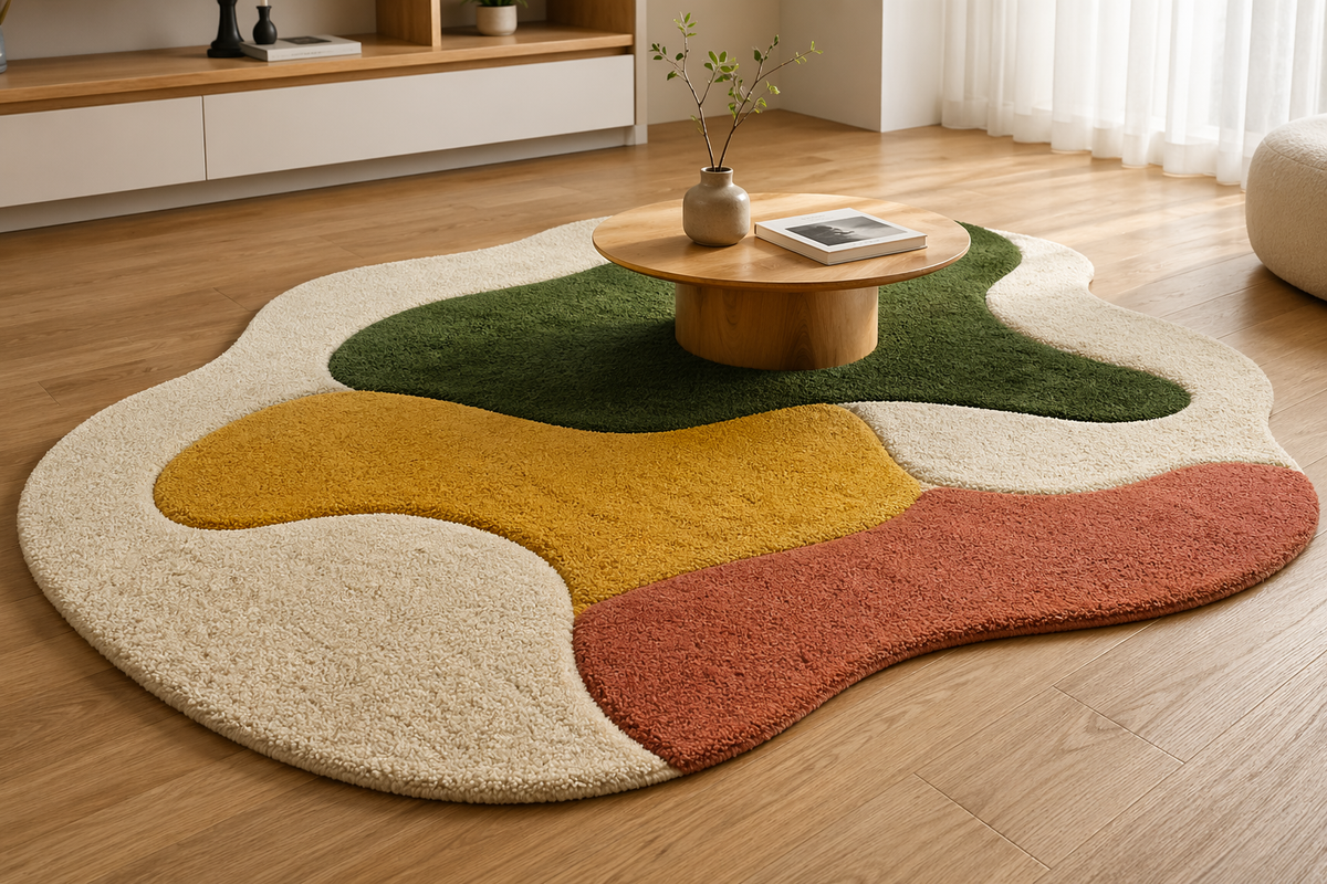 Stylish Irregular Hand Tufted Carpet