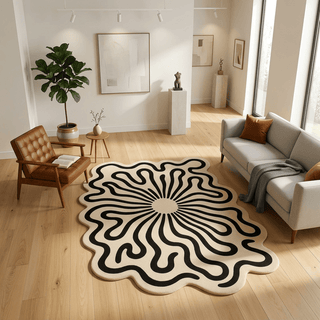 Peaclye Irregular Hand Tufted Carpet