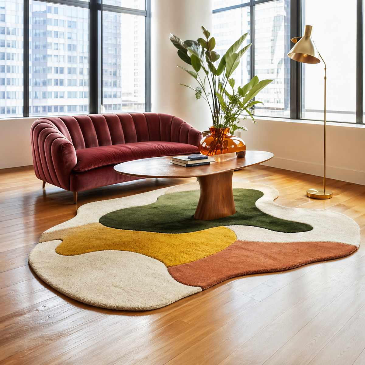Stylish Irregular Hand Tufted Carpet