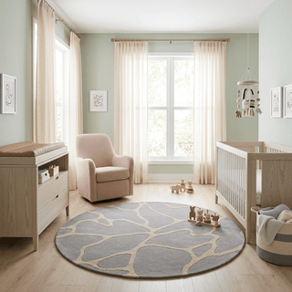 Alabaster Round Hand Tufted Carpet