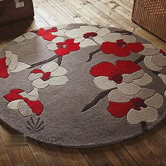 Fuzurio Round Hand Tufted Carpet & Rug