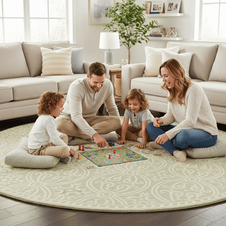Plushvio Round Hand Tufted Carpet & Rug