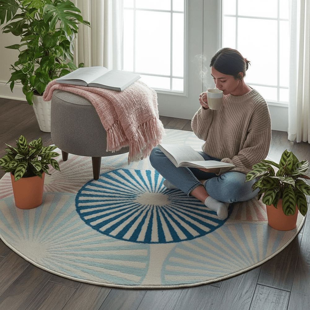 Velvique Round Hand Tufted Carpet & Rug