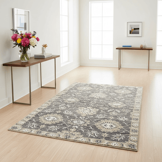 Ashy Grey Premium Hand Tufted Carpet