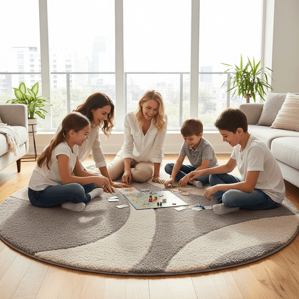 HavenIn Round Shaggy Carpet & Rug