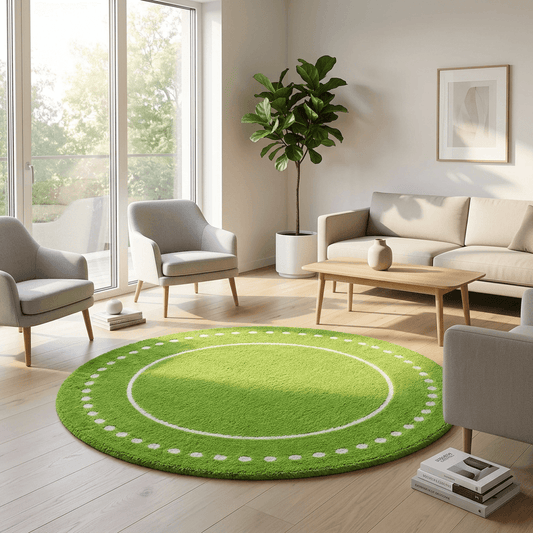Haloque Round Hand Tufted Carpet & Rug