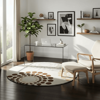 Fluffene Round Hand Tufted Carpet & Rug