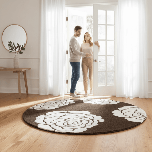 Orbexis Round Hand Tufted Carpet & Rug