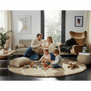 Chenille Round Shaggy Carpet & Rug