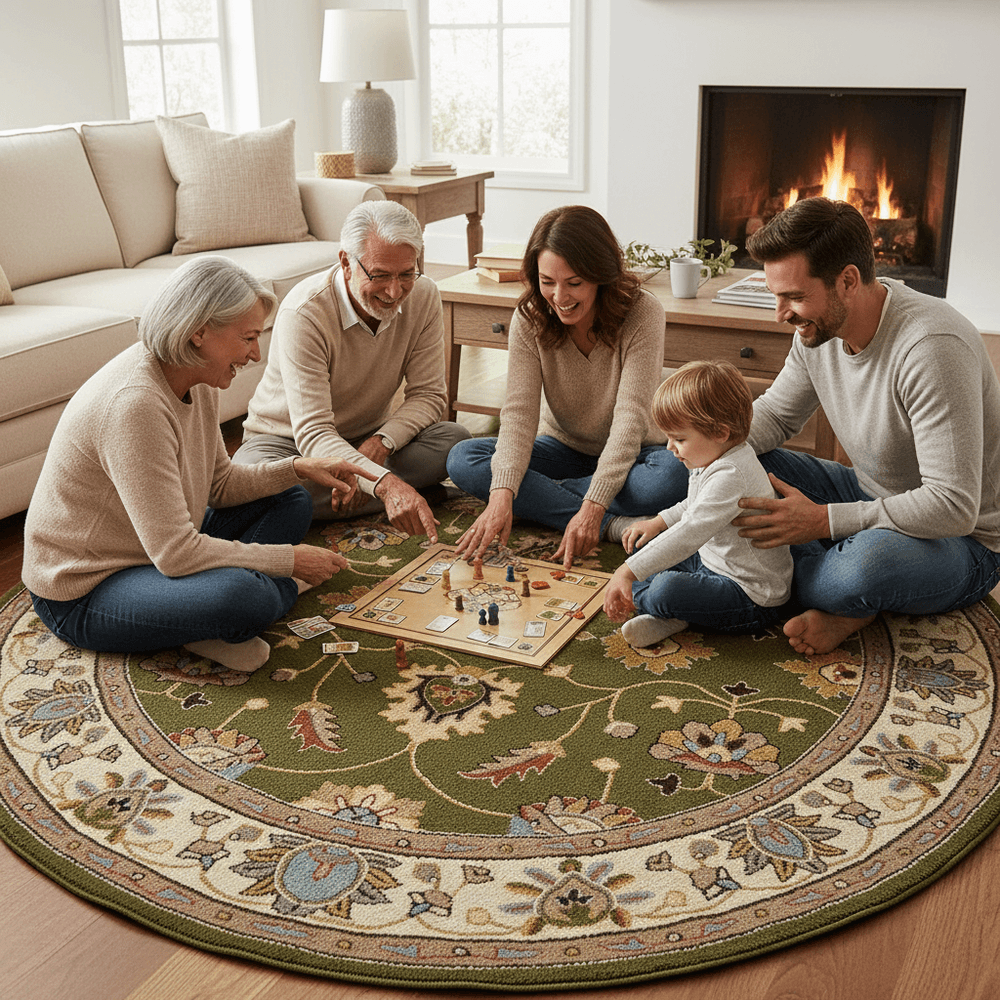 Lushique Round Hand Tufted Carpet & Rug