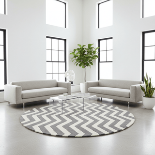 Snugive Round Hand Tufted Carpet & Rug