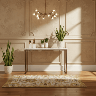Sapphire Golden Blooms Premium Hand Tufted Carpet