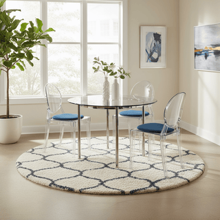 Cloud Round Shaggy Carpet & Rug