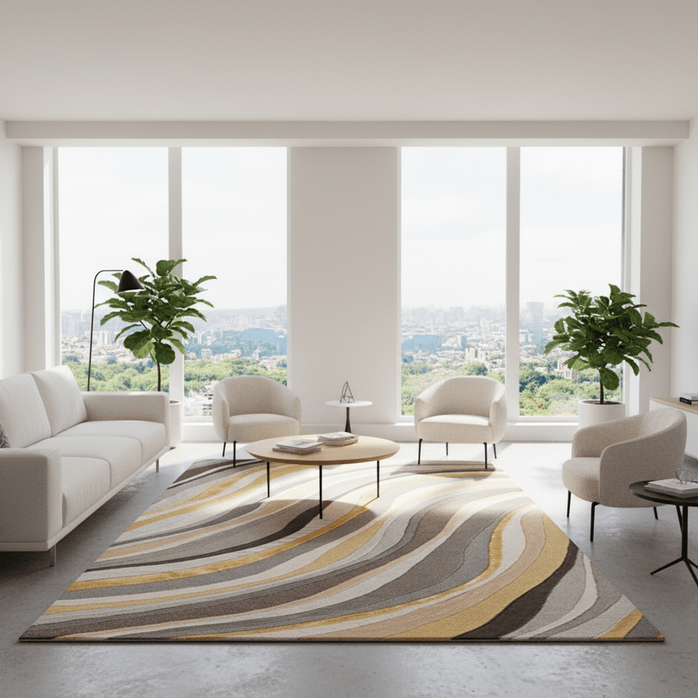 Wavy Hand Tufted Carpet & Rug