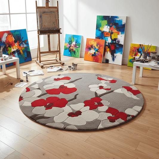 Fuzurio Round Hand Tufted Carpet & Rug