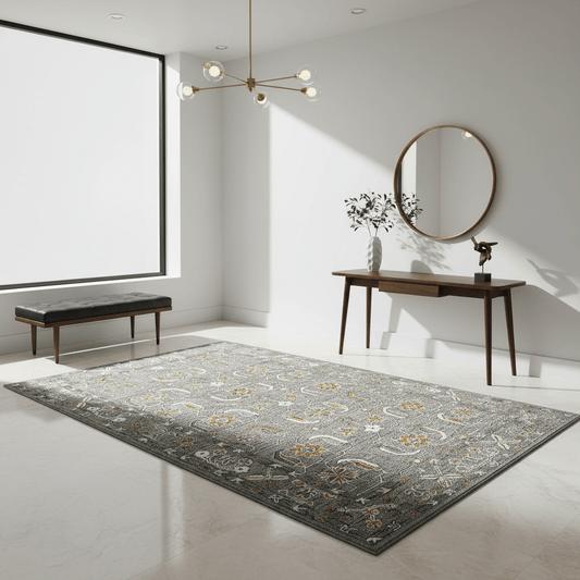Tangerine Greyish Premium Hand Tufted Carpet