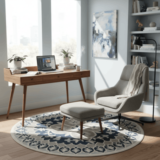 Orbitexis Round Hand Tufted Carpet & Rug