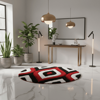 Dupes Round Shaggy Carpet & Rug